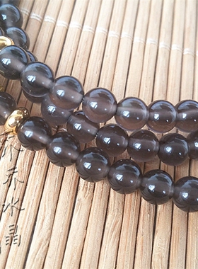 天然冰种黑曜石金色泰国佛牌挂链