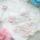 Cô gái Ren thắt lưng thấp Bra Set Sweet Bow Lace Princess Cotton underwear Sexy No Steel Bra - Bộ đồ lót