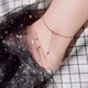 三世 白凤 铃 925 vòng chân bạc sterling Chuỗi hạt cườm mỏng nữ - Vòng chân lắc chân nữ 10k Vòng chân