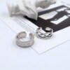 Japanese and Korean style sterling silver wide-faced opening ring