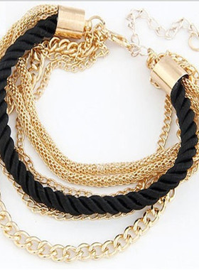 饰品欧美风编织多层手链