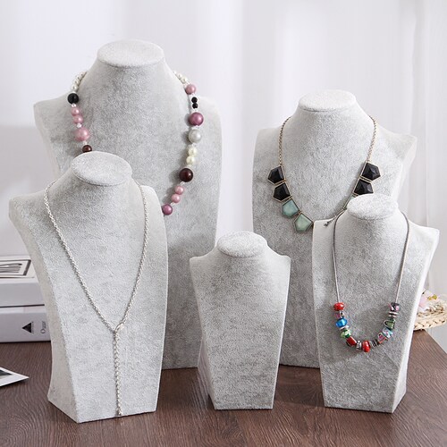人像脖子架首饰项链展示架子饰品模特颈模珠宝展示道具吊坠展示架 - 图0