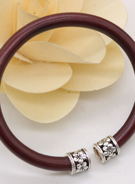 鸡血藤手镯925纯银情侣