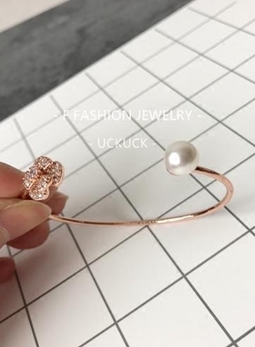 曼哈顿老牌HB  新款PEONY系列 满钻花 开口手镯