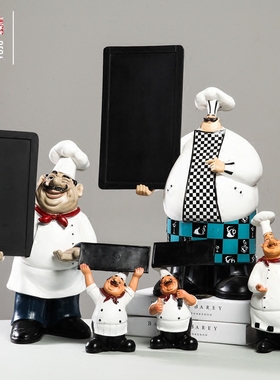 欧式厨师面包店咖啡馆装饰品