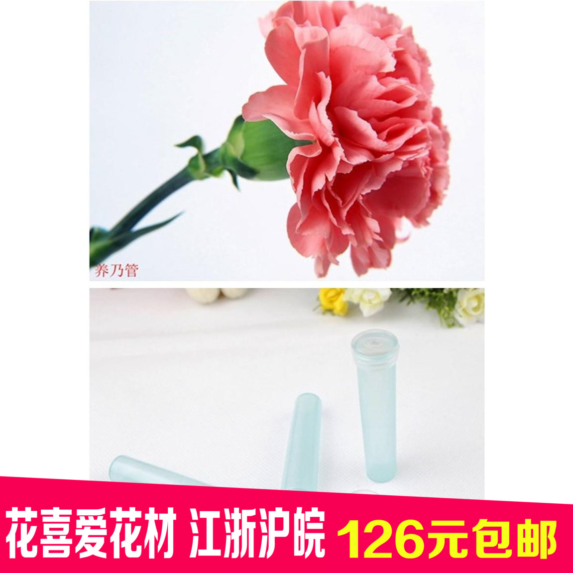 康乃馨保鲜养乃管养花管鲜花储水插花营养管花店鲜花用品厂家销-图2