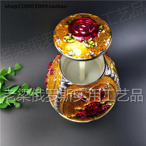 Z5俄罗斯彩锡合金属牙签筒盒罐三脚蛋形银边金桔色红玫瑰精致厚重,淘宝优惠券,粉丝福利购,淘宝优惠卷