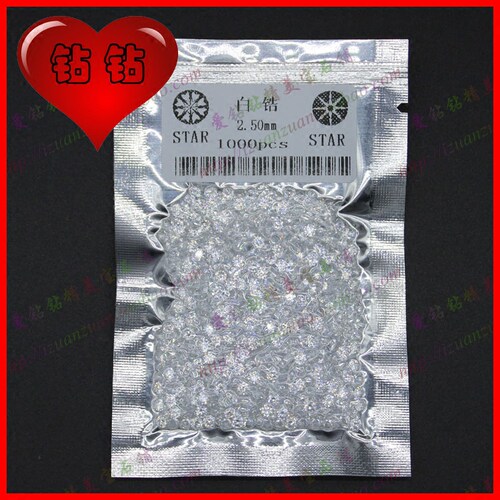 合成立方氧化锆锆石裸石 白色小圆形CZ微蜡镶石美甲钻碎钻DIY0.6 - 图2