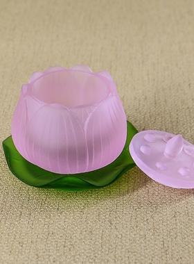 富贵莲花圣水杯贡杯供水杯 琉璃佛杯富贵圣水杯莲花杯琉璃杯