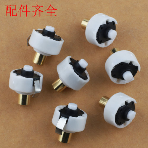 T6 Q5 LED灯珠C8 强光手电筒配件尾部开关DIY改装铜柱内开关充足 - 图1