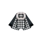 Houndstooth retro khí chất nơ tie bangs rhinestone nơ vải trâm cài pin chuyên nghiệp áo sơ mi cổ áo hoa - Trâm cài