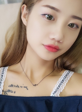 s925纯银个性几何黑色符号吊坠