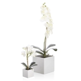 Керамический белый квадратный реалистичный декор, простой и элегантный дизайн, орхидея