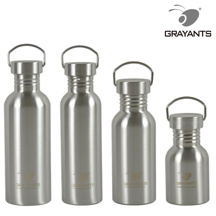grayants正品304不鏽鋼大口運動水壺戶外騎行水杯水瓶大容量包郵