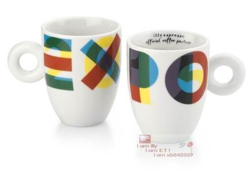 意大利illy2015EXPO米兰世博会徽典藏杯米兰世博拿铁对杯礼盒-图0