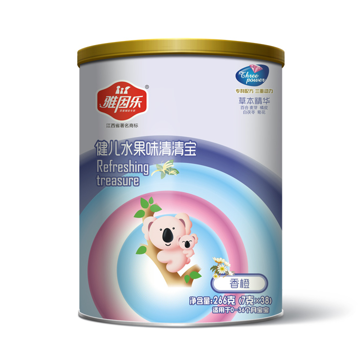 雅因乐旗舰店雅因乐清清宝水果味罐装含菊花晶儿童清火宝宝奶伴侣送婴幼儿辅食3