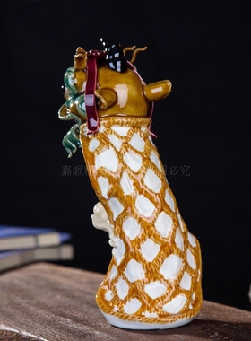 民俗文化外宾黄飞鸿舞狮石湾陶瓷