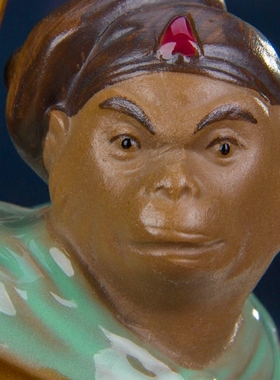 中式风石湾公仔陶瓷收藏人物雕塑