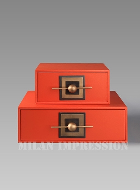 新中式风样板房白色首饰玄关柜