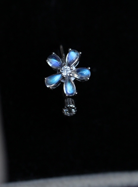 天然月光石戒指指环活口求婚礼物