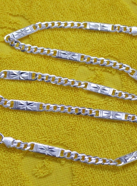 男士手工实心礼品银链