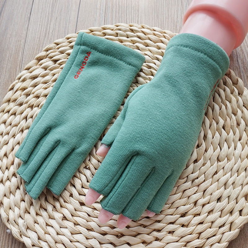 歌诺达 秋冬女士新款手套加绒加厚半指触屏开车保暖写字学生手套,淘宝优惠券,粉丝福利购,淘宝优惠卷