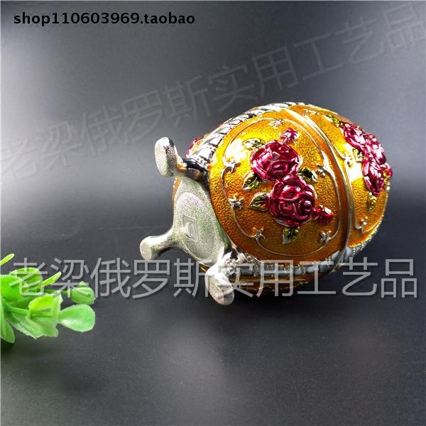 Z5俄罗斯彩锡合金属牙签筒盒罐三脚蛋形银边金桔色红玫瑰精致厚重,淘宝优惠券,粉丝福利购,淘宝优惠卷