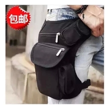 Riding Canvas Waist Leg Bag Outdoor Fitness Multifunction Leg Bag Motorcycle Mens Bag Casual Sports Purse Fishing Gear Bag