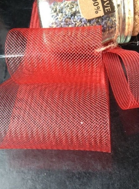 头饰diy尼龙硬网纱白色蝴蝶结