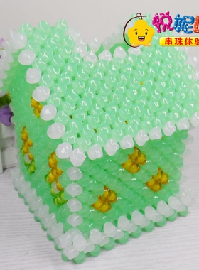 抽纸盒花边材料包送教程手工串珠