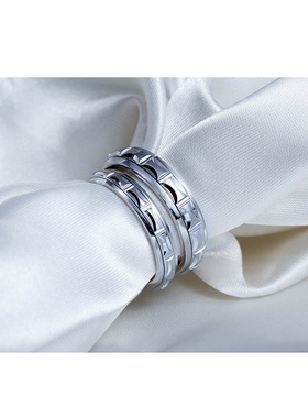 沁缘幸福925银生日礼物情侣戒指