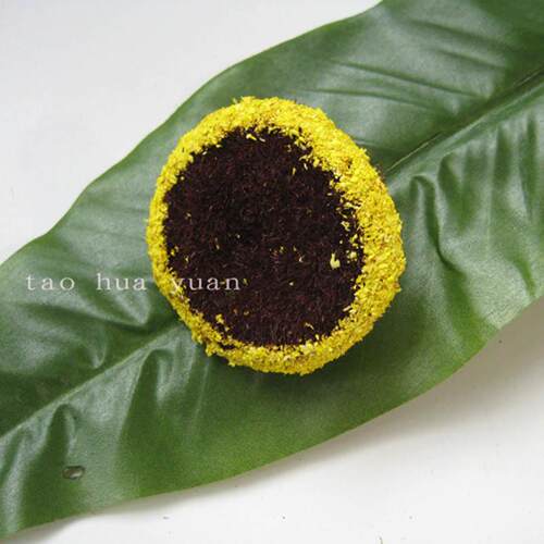 手工DIY向日葵花心太阳花叶花托黄粉植绒毛芯绣球叶向日葵配件 - 图0