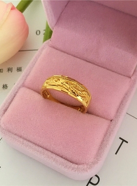 戒指越南沙金龙凤仿真不掉色18k