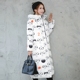 Áo khoác cotton mùa đông mới cho nữ cộng với phiên bản dài Hàn Quốc của áo khoác dày cỡ lớn qua đầu gối dài xuống miếng bông để giữ ấm và lạnh - Bông áo khoác nam kaki lót lông Bông