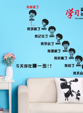 宿舍学生励志教室书房墙贴