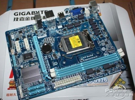 新款技嘉H61M-DS2 全固態H61主機板1155 I3 I5 I7集顯 支援22nm