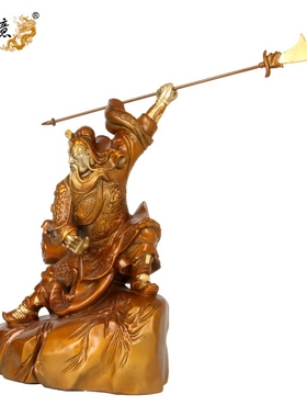 纯铜摆件财神关二哥礼品家居装饰