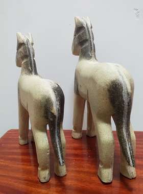 diy做旧斑马素材手工绘画摆件