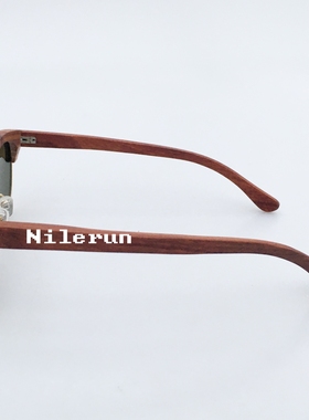 墨镜时尚风彩膜实木半框偏光镜片