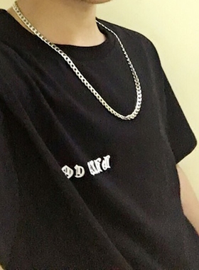 欧美潮牌锁骨嘻哈女生古巴粗项链