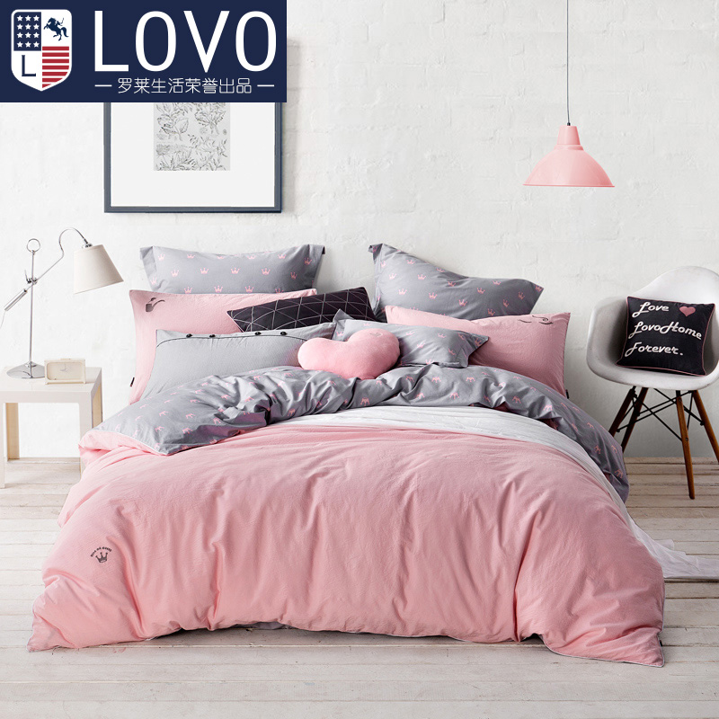 罗莱生活出品床品纯棉全棉四件套水洗棉时尚被套床单床上用品 LOVO 罗莱生活出品床品纯棉全棉四件套水洗棉时尚被套床单床上用品 LOVO