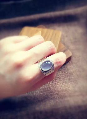 手工包边纯银尼泊尔戒指