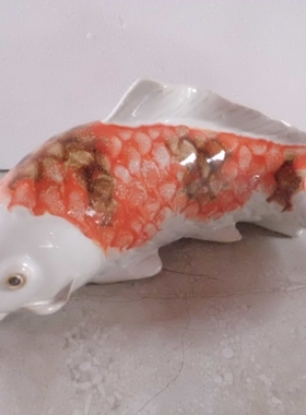 锦鲤陶瓷石湾公仔客厅挂壁工艺品