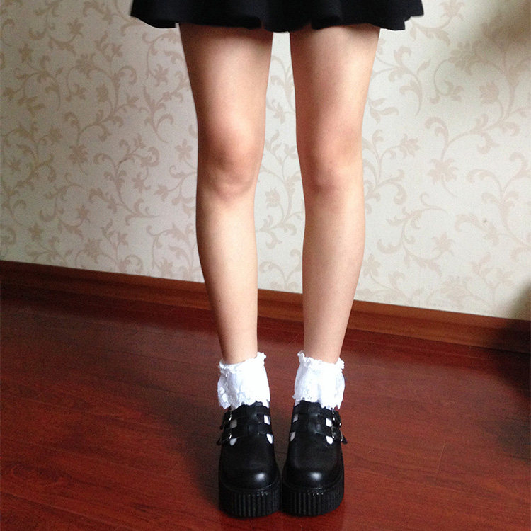 时光里的店原宿松糕鞋森系圆头复古娃娃鞋厚底小皮鞋Lolita单鞋子 - 图2