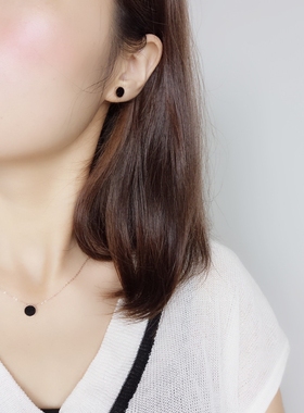 通勤风钛钢圆圈百搭衬肤色锁骨链