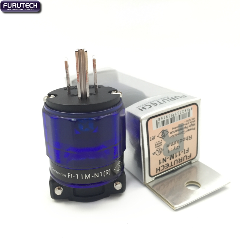 古河 FURUTECH FI-11 系列 CU G R紫铜 镀金 镀铑电源线插头插尾 - 图0