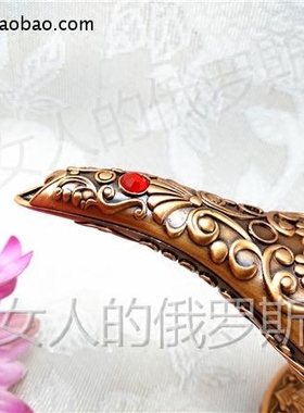 特价俄罗斯10锡金属阿拉丁神灯大号薰香红古铜紫金色精致欧式