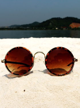 尖货儿海外代购豹纹渐变墨镜