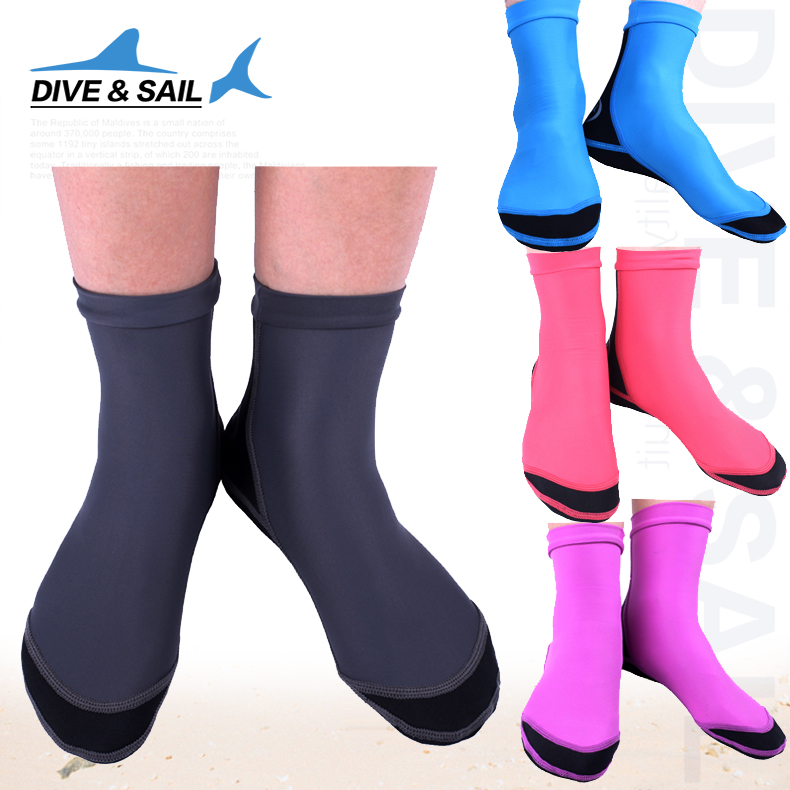 DIVE&SAIL 加厚防滑潛水襪 萊卡超彈浮潛襪 游泳襪子可配合腳蹼穿