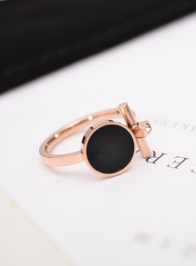 欧美时尚个性镀18k圆形潮玫瑰金